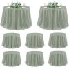 imagesancua Black Rectangle Tablecloths for 8 Foot Tables 6 Pack  Washable Polyester Fabric Table Cloth for Wedding Party Birthday Banquet Reception 60x120 InchSage Green