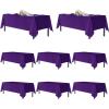 imagesancua Black Rectangle Tablecloths for 8 Foot Tables 6 Pack  Washable Polyester Fabric Table Cloth for Wedding Party Birthday Banquet Reception 60x120 InchPurple
