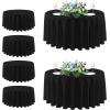 imagesancua Black Rectangle Tablecloths for 8 Foot Tables 6 Pack  Washable Polyester Fabric Table Cloth for Wedding Party Birthday Banquet Reception 60x120 InchBlack