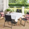 imagesancua Black Square Tablecloths 85x85 Inch 2 Pack  Fabric Table Cloth for Square or Round Tables Washable Polyester Table Cover for Outdoor Party Birthday Buffet ResturantWhite
