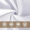 imagesancua Black Square Tablecloths 85x85 Inch 2 Pack  Fabric Table Cloth for Square or Round Tables Washable Polyester Table Cover for Outdoor Party Birthday Buffet ResturantWhite