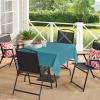 imagesancua Black Square Tablecloths 85x85 Inch 2 Pack  Fabric Table Cloth for Square or Round Tables Washable Polyester Table Cover for Outdoor Party Birthday Buffet ResturantTeal