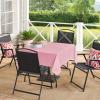 imagesancua Black Square Tablecloths 85x85 Inch 2 Pack  Fabric Table Cloth for Square or Round Tables Washable Polyester Table Cover for Outdoor Party Birthday Buffet ResturantPink