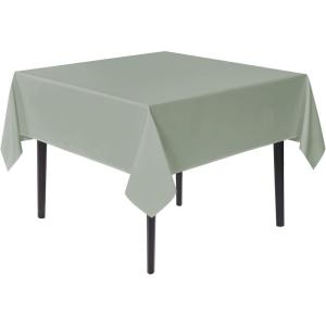 imagesancua Black Square Tablecloths 85x85 Inch 2 Pack  Fabric Table Cloth for Square or Round Tables Washable Polyester Table Cover for Outdoor Party Birthday Buffet ResturantSage Green