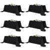 imagesancua Navy Blue Tablecloths for 8 Foot Rectangle Tables 6 Pack  60x120 Inch  Washable Fabric Cloth Table Cloth Reusable Polyester Table Covers for Wedding Party Banquet Independence DayBlack