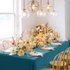 imagesancua Navy Blue Tablecloths for 8 Foot Rectangle Tables 6 Pack  60x120 Inch  Washable Fabric Cloth Table Cloth Reusable Polyester Table Covers for Wedding Party Banquet Independence DayTeal