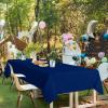 imagesancua Navy Blue Tablecloths for 8 Foot Rectangle Tables 6 Pack  60x120 Inch  Washable Fabric Cloth Table Cloth Reusable Polyester Table Covers for Wedding Party Banquet Independence DayNavy Blue