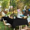 imagesancua Navy Blue Tablecloths for 8 Foot Rectangle Tables 6 Pack  60x120 Inch  Washable Fabric Cloth Table Cloth Reusable Polyester Table Covers for Wedding Party Banquet Independence DayBlack