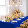 imagesancua Navy Blue Tablecloths for 8 Foot Rectangle Tables 6 Pack  60x120 Inch  Washable Fabric Cloth Table Cloth Reusable Polyester Table Covers for Wedding Party Banquet Independence DayRoyal Blue
