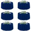 imagesancua Navy Blue Tablecloths for 8 Foot Rectangle Tables 6 Pack  60x120 Inch  Washable Fabric Cloth Table Cloth Reusable Polyester Table Covers for Wedding Party Banquet Independence DayNavy Blue