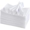 image:imagesancua 12 Pack White Cloth Napkins 20 x 20 Inches 100 Polyester Fabric Dinner Napkins with Hemmed Edges Washable Reusable Napkin Ideal for Parties Weddings and Restaurant Dinners
