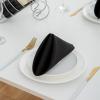 image:imagesancua 12 Pack Black Cloth Napkins 17 x 17 Inches 100 Polyester Fabric Dinner Napkins with Hemmed Edges Washable Reusable Napkin Ideal for Parties Weddings and Restaurant Dinners