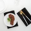 image:imagesancua 12 Pack Black Cloth Napkins 20 x 20 Inches 100 Polyester Fabric Dinner Napkins with Hemmed Edges Washable Reusable Napkin Ideal for Parties Weddings and Restaurant Dinners
