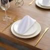 image:imagesancua 12 Pack White Cloth Napkins 17 x 17 Inches 100 Polyester Fabric Dinner Napkins with Hemmed Edges Washable Reusable Napkin Ideal for Parties Weddings and Restaurant Dinners