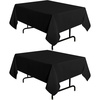 image:imagesancua Round Tablecloth 108 Inch Diameter 6 Pack Burgundy  Circle Polyester Fabric Table Cloth for Chiristmas Party Reception Banquet Birthday Washable Formal Table Cover Fit 4296 Inch TablesBlack
