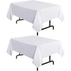 image:imagesancua Round Tablecloth 108 Inch Diameter 6 Pack Burgundy  Circle Polyester Fabric Table Cloth for Chiristmas Party Reception Banquet Birthday Washable Formal Table Cover Fit 4296 Inch TablesWhite