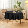 image:imagesancua Round Tablecloth 108 Inch Diameter 6 Pack Burgundy  Circle Polyester Fabric Table Cloth for Chiristmas Party Reception Banquet Birthday Washable Formal Table Cover Fit 4296 Inch TablesBlack