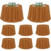 image:imagesancua Round Tablecloth 108 Inch Diameter 6 Pack Burgundy  Circle Polyester Fabric Table Cloth for Chiristmas Party Reception Banquet Birthday Washable Formal Table Cover Fit 4296 Inch TablesBronze