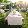 image:imagesancua Round Tablecloth 108 Inch Diameter 6 Pack Burgundy  Circle Polyester Fabric Table Cloth for Chiristmas Party Reception Banquet Birthday Washable Formal Table Cover Fit 4296 Inch TablesWhite