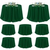 image:imagesancua Round Tablecloth 108 Inch Diameter 6 Pack Burgundy  Circle Polyester Fabric Table Cloth for Chiristmas Party Reception Banquet Birthday Washable Formal Table Cover Fit 4296 Inch TablesHunter Green