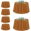 image:imagesancua Round Tablecloth 108 Inch Diameter 6 Pack Burgundy  Circle Polyester Fabric Table Cloth for Chiristmas Party Reception Banquet Birthday Washable Formal Table Cover Fit 4296 Inch TablesBronze