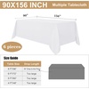 image:imagesancua Round Tablecloth 108 Inch Diameter 6 Pack Burgundy  Circle Polyester Fabric Table Cloth for Chiristmas Party Reception Banquet Birthday Washable Formal Table Cover Fit 4296 Inch TablesWhite