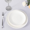 image:imagesancua Round Tablecloth 108 Inch Diameter 6 Pack Burgundy  Circle Polyester Fabric Table Cloth for Chiristmas Party Reception Banquet Birthday Washable Formal Table Cover Fit 4296 Inch TablesWhite