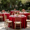 image:imagesancua Round Tablecloth 108 Inch Diameter 6 Pack Burgundy  Circle Polyester Fabric Table Cloth for Chiristmas Party Reception Banquet Birthday Washable Formal Table Cover Fit 4296 Inch TablesRed