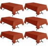 image:imagesancua Round Tablecloth 108 Inch Diameter 6 Pack Burgundy  Circle Polyester Fabric Table Cloth for Chiristmas Party Reception Banquet Birthday Washable Formal Table Cover Fit 4296 Inch TablesRust