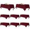 image:imagesancua Round Tablecloth 108 Inch Diameter 6 Pack Burgundy  Circle Polyester Fabric Table Cloth for Chiristmas Party Reception Banquet Birthday Washable Formal Table Cover Fit 4296 Inch TablesBurgundy