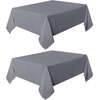 image:imagesancua Round Tablecloth 108 Inch Diameter 6 Pack Burgundy  Circle Polyester Fabric Table Cloth for Chiristmas Party Reception Banquet Birthday Washable Formal Table Cover Fit 4296 Inch TablesLight Grey