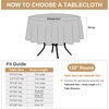 image:imagesancua Round Tablecloth 108 Inch Diameter 6 Pack Burgundy  Circle Polyester Fabric Table Cloth for Chiristmas Party Reception Banquet Birthday Washable Formal Table Cover Fit 4296 Inch TablesNavy Blue