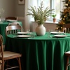 image:imagesancua Round Tablecloth 108 Inch Diameter 6 Pack Burgundy  Circle Polyester Fabric Table Cloth for Chiristmas Party Reception Banquet Birthday Washable Formal Table Cover Fit 4296 Inch TablesHunter Green