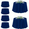 image:imagesancua Round Tablecloth 108 Inch Diameter 6 Pack Burgundy  Circle Polyester Fabric Table Cloth for Chiristmas Party Reception Banquet Birthday Washable Formal Table Cover Fit 4296 Inch TablesNavy Blue