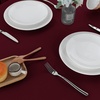 image:imagesancua Round Tablecloth 108 Inch Diameter 6 Pack Burgundy  Circle Polyester Fabric Table Cloth for Chiristmas Party Reception Banquet Birthday Washable Formal Table Cover Fit 4296 Inch TablesBurgundy