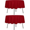 image:imagesancua Round Tablecloth 108 Inch Diameter 6 Pack Burgundy  Circle Polyester Fabric Table Cloth for Chiristmas Party Reception Banquet Birthday Washable Formal Table Cover Fit 4296 Inch TablesRed
