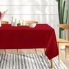 image:imagesancua Round Tablecloth 108 Inch Diameter 6 Pack Burgundy  Circle Polyester Fabric Table Cloth for Chiristmas Party Reception Banquet Birthday Washable Formal Table Cover Fit 4296 Inch TablesRed