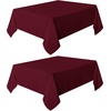 image:imagesancua Round Tablecloth 108 Inch Diameter 6 Pack Burgundy  Circle Polyester Fabric Table Cloth for Chiristmas Party Reception Banquet Birthday Washable Formal Table Cover Fit 4296 Inch TablesBurgundy