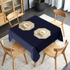 image:imagesancua Round Tablecloth 108 Inch Diameter 6 Pack Burgundy  Circle Polyester Fabric Table Cloth for Chiristmas Party Reception Banquet Birthday Washable Formal Table Cover Fit 4296 Inch TablesNavy Blue