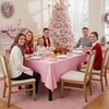 image:imagesancua Round Tablecloth 108 Inch Diameter 6 Pack Burgundy  Circle Polyester Fabric Table Cloth for Chiristmas Party Reception Banquet Birthday Washable Formal Table Cover Fit 4296 Inch TablesPink