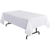 image:imagesancua Round Tablecloth 108 Inch Diameter 6 Pack Burgundy  Circle Polyester Fabric Table Cloth for Chiristmas Party Reception Banquet Birthday Washable Formal Table Cover Fit 4296 Inch TablesWhite