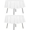 image:imagesancua Round Tablecloth 108 Inch Diameter 6 Pack Burgundy  Circle Polyester Fabric Table Cloth for Chiristmas Party Reception Banquet Birthday Washable Formal Table Cover Fit 4296 Inch TablesWhite