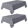 image:imagesancua Round Tablecloth 108 Inch Diameter 6 Pack Burgundy  Circle Polyester Fabric Table Cloth for Chiristmas Party Reception Banquet Birthday Washable Formal Table Cover Fit 4296 Inch TablesLight Grey