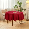 image:imagesancua Round Tablecloth 108 Inch Diameter 6 Pack Burgundy  Circle Polyester Fabric Table Cloth for Chiristmas Party Reception Banquet Birthday Washable Formal Table Cover Fit 4296 Inch TablesRed