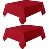 image:imagesancua Round Tablecloth 108 Inch Diameter 6 Pack Burgundy  Circle Polyester Fabric Table Cloth for Chiristmas Party Reception Banquet Birthday Washable Formal Table Cover Fit 4296 Inch TablesRed
