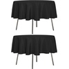 image:imagesancua Round Tablecloth 108 Inch Diameter 6 Pack Burgundy  Circle Polyester Fabric Table Cloth for Chiristmas Party Reception Banquet Birthday Washable Formal Table Cover Fit 4296 Inch TablesBlack