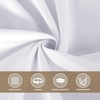image:imagesancua Round Tablecloth 108 Inch Diameter 6 Pack Burgundy  Circle Polyester Fabric Table Cloth for Chiristmas Party Reception Banquet Birthday Washable Formal Table Cover Fit 4296 Inch TablesWhite