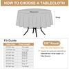 image:imagesancua Round Tablecloth 108 Inch Diameter 6 Pack Burgundy  Circle Polyester Fabric Table Cloth for Chiristmas Party Reception Banquet Birthday Washable Formal Table Cover Fit 4296 Inch TablesBlack