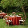 image:imagesancua Round Tablecloth 108 Inch Diameter 6 Pack Burgundy  Circle Polyester Fabric Table Cloth for Chiristmas Party Reception Banquet Birthday Washable Formal Table Cover Fit 4296 Inch TablesRust