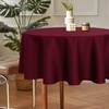 image:imagesancua Round Tablecloth 108 Inch Diameter 6 Pack Burgundy  Circle Polyester Fabric Table Cloth for Chiristmas Party Reception Banquet Birthday Washable Formal Table Cover Fit 4296 Inch TablesBurgundy